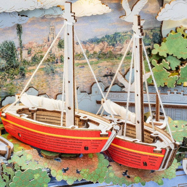 Red Boats ~ Διακοσμητικό τοίχου με φωτισμό